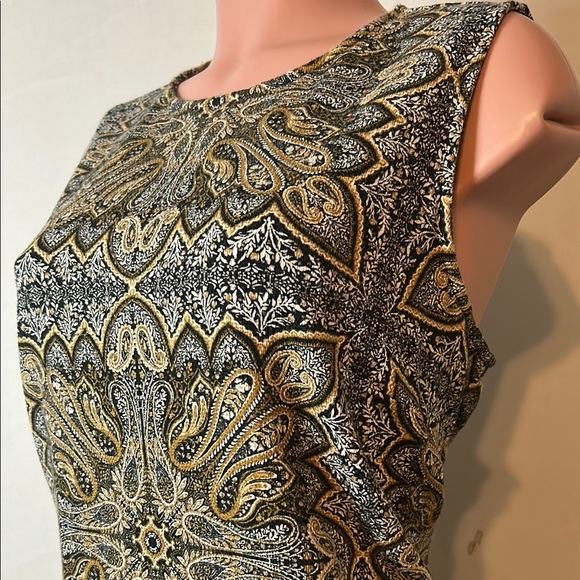 J. Jill Women’s Shift Dress Paisley Print Sleeveless Rear Keyhole Size LP - Picture 4 of 10